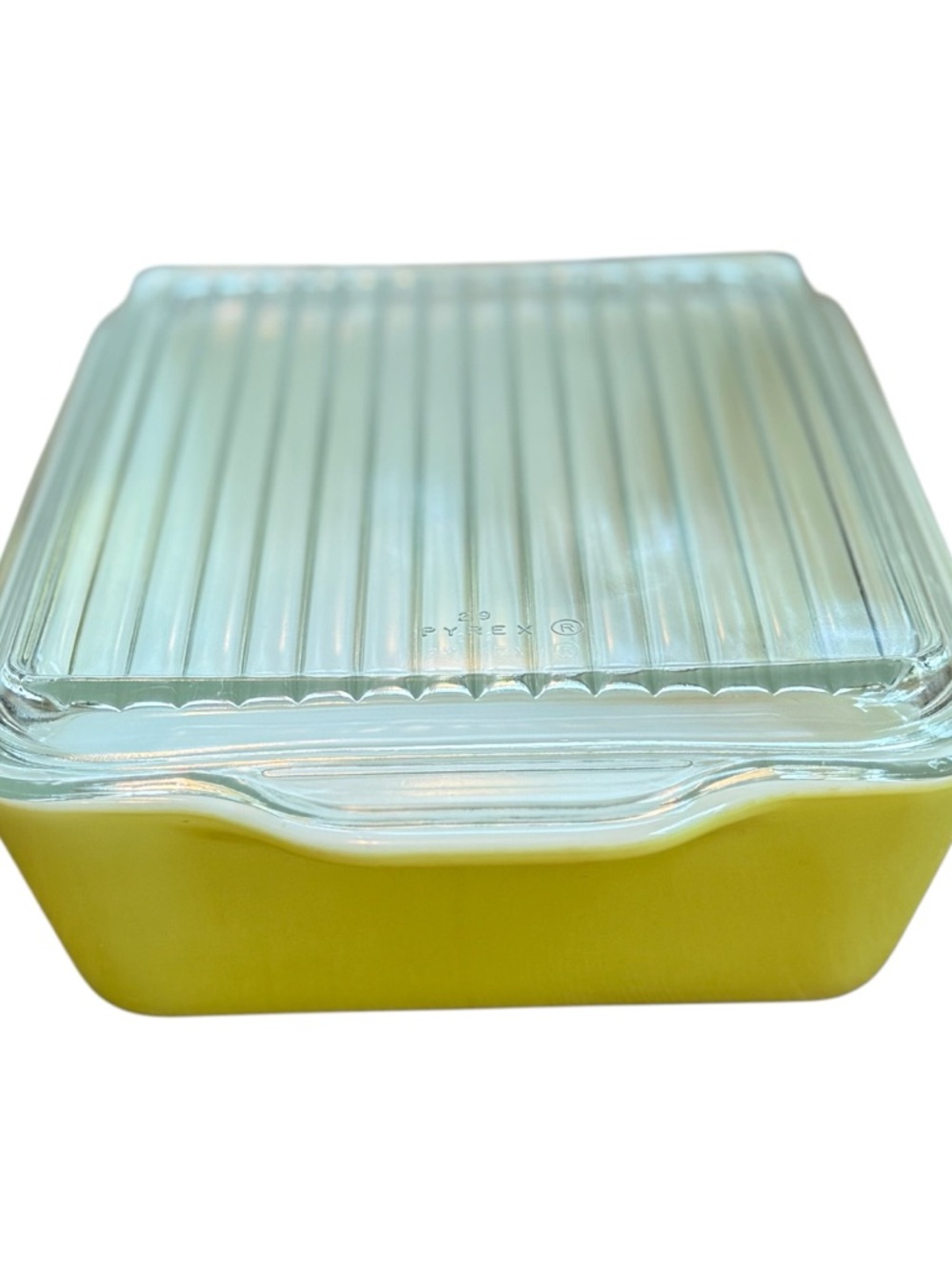 Vintage PYREX Yellow Ovenware Refrigerator Dish 1.5qt #0503 w/Ribbed Lid #503-C - Picture 2 of 9